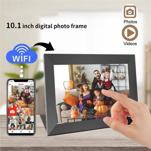 Digital Picture Frame WiFi 10.1 Inch IPS Touch Screen with 16GB Storage Auto-Rotate Wall Mountable EU Plug 2