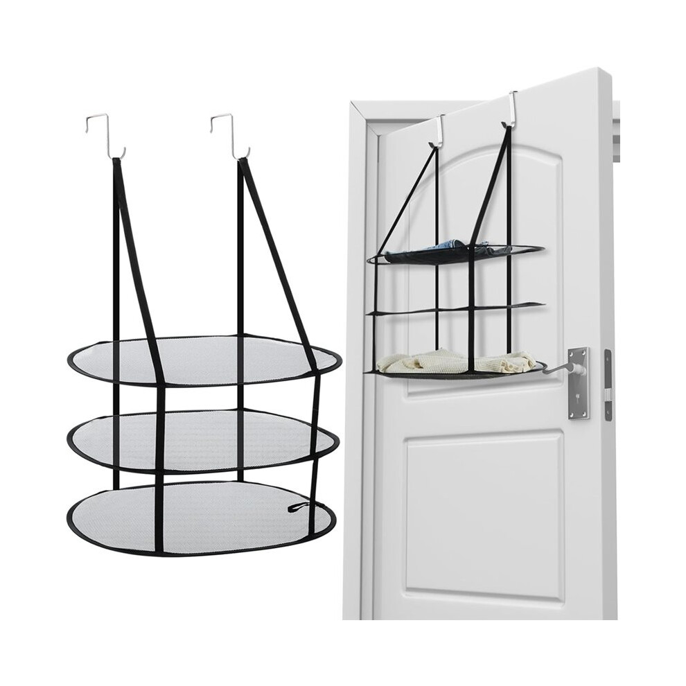 2 Pcs 3 Tier Sweater Drying Rack Flat Over The Door Folding Drying Rack Large Lay Laundry Hanging Dryer For Apartment A 6031045870963