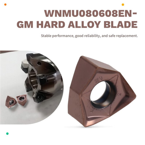 10PCS WNMU080608EN- Carbide Inserts Double Sided Hexagonal Fast Feed WNMU 080608 Milling Cutter Inserts Roughing Tools 2