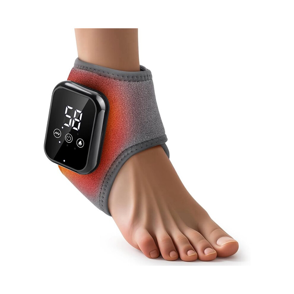 Cordless Ankle Heating Pad for Pain Relief, Ankle Massager for Circulation and Pain, Ankle Brace Massager, Ankle Wrap