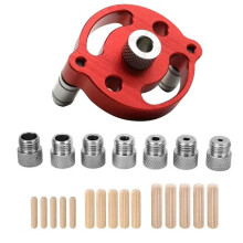 Guida per Tasselli Autocentrante, Guida per Trapano per Tasselli da 3/4/5/6/7/8/9/10 mm, Guida per Trapano Portatile per Fori Dritti su Pannelli di