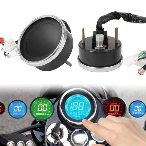 Motorfiets Snelheidsmeter Vervangend Accessoire met Oliedrukmeter en Display, Draagbare Motorfiets Kilometerteller 2