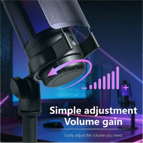 RGB Gaming Microfoon Professionele Dynamische Microfoon voor Studio- en Broadcast-Spraak, Computergamer, Livestreaming Microfoon 2