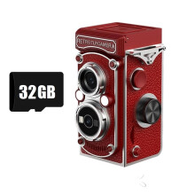 Vintage Digital Camera Dual Lens 5MP 1080P FHD Video Vlogging Portable Retro Camera with Flash 32G