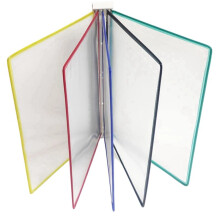 Sistema di Pannelli Espositivi da Parete, Pannelli Espositivi A 5 Tasche, Portadocumenti Multicolore per Sale Espositive, Uffici