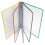 Wall Display Board System,5 Pocket Display Panels,Multicoloured Document Holder for Exhibition Halls,Offices 1