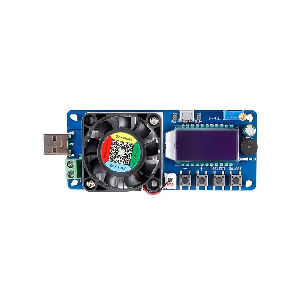 Fx35 5A 35W Digital Battery Capacity Tester Constant Current Electronic Load Usb Power Tester Adjustable Resistors 6032982418089