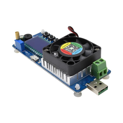 FX35 5A 35W Digital Battery Capacity Tester Constant Current Electronic Load USB Power Tester Adjustable Resistors 2