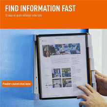 Wall Display Board System,5 Pocket Display Panels,Multicoloured Document Holder for Exhibition Halls,Offices