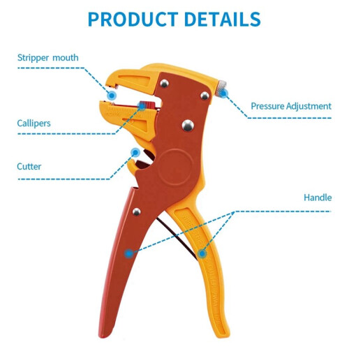 Spring Cable Crimper Convenient Cutters Practical Tool Carbon Steel Portable Multifunctional Wire Strippers 1
