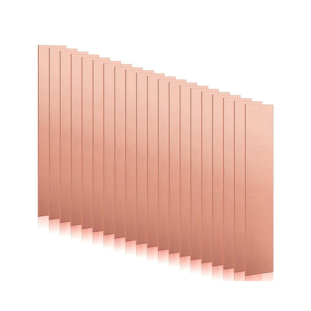 25 Pack Pure Copper Anode Sheet For Plating And Electroplating, Copper Electrode Strip 0.04" X 1" X 6" 6031244159890