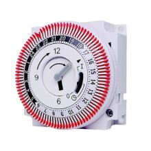 Minuterie Mécanique 16 A 230 V à Cadran Rotatif Analogique pour une Programmation Horaire Quotidienne, Idéale pour les Appareils Industriels et