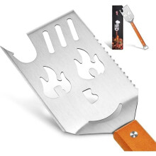 Multifunctional Grill Tool Stainless Steel Kitchen Spatula Grill Food Meat Sausage Clip Kitchen Gadgets BBQ Accessories