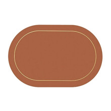 Table Leather Placemats Set of 1pcs,Washable for Dining,Heat-Resistant Non-Slip Insulation Waterproof Place Mats Brown