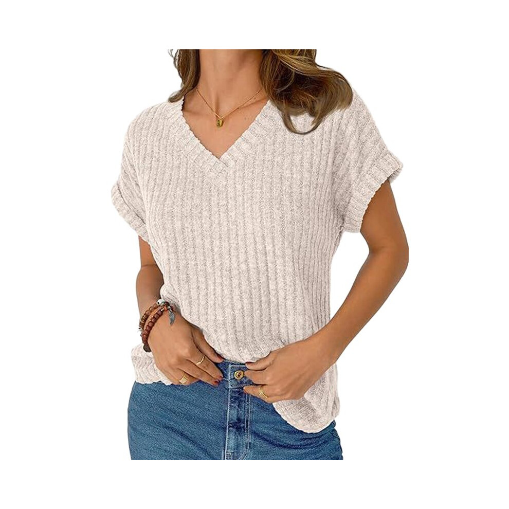 Top Da Donna, Maglioni Primaverili, Estivi, Camicie A Maniche Corte Cachi S-image