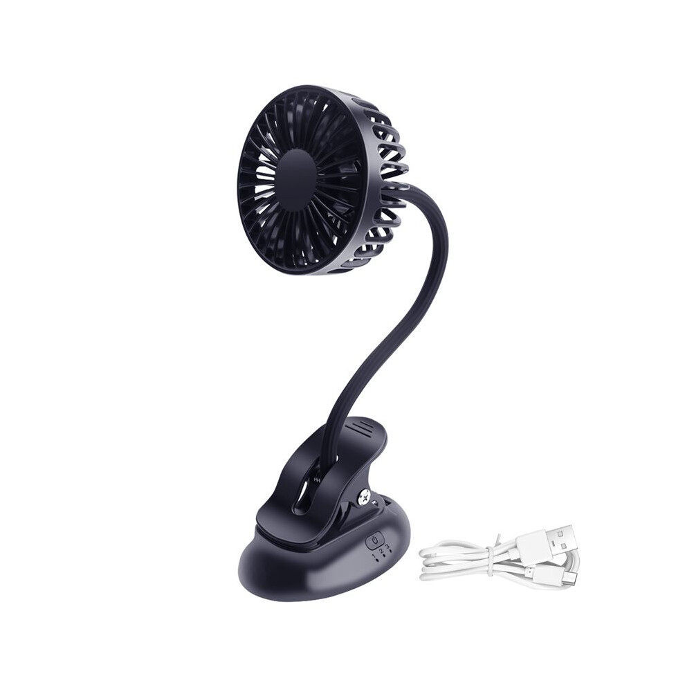 Portable Clip Stroller Fan,3 Speeds Settings,Flexible Bendable Usb Rechargeable Battery Operated Quiet Desk Fan For 6031119691173