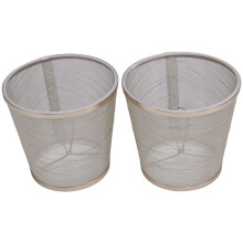 2 Pack Clip Gauze Chandelier Lamp Shades Little Upright Wall Candle Light Lampshade (Gold)