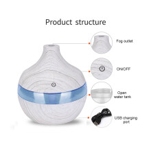 USB Electric Air Humidifier Mist Maker Air Aroma Essential Oil Diffuser LED Aroma Humidifier for Office Home A