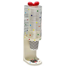 Waterbekerdispenser, Waterdispenser met Houder voor Wegwerpbekers en Platte Bodem, Uittrekbare Papieren Waterbekerdispenser B