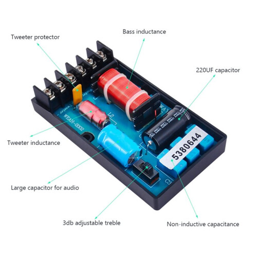 Adjustable Multi Speaker Audio Frequency Divider Board Highs and Lows 2 Way Crossover Filters for Home Amplifiers 1