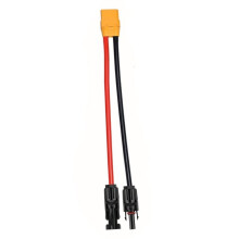 Verlengkabel met XT90-Stekkeradapter voor Zonnepanelen, Geschikt voor Energiecentrales, 10AWG-Draad, 2 Meter