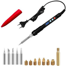 90W LED Digital Display Soldering Iron Heat Set Insert Tool M2-M8 Brass Thread Insert Nut Soldering Iron Tip Kit EU PLUG