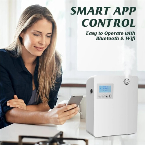 Vattenlös Doftdiffusor 300ml WIFI-Kontrollerad Smakdiffusor med Timerfunktion Luftfräschare EU-Kontakt 2