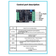 500W 6- 60V 20A Hall Motor Control Driver Board BLDC Three-Phase Brushless Motor Controller with Speed Controller
