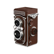 Appareil Photo Numérique Portable Vintage, Double Objectif, Écran 1,54", 5 MP, Vidéo FHD 1080p, Idéal pour le Vlogging et le Rétro, avec Flash,