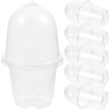 15pcs Plastic Planter Small Nursery Pots Garden Pots Gardening Pots with Cover for Seedlings and Indoor Outdoor Plants