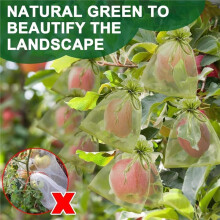 200PCS Fruit Protection Bags 5.5 X7.8 Cover for Tree Netting to Protect Fruit Mesh Organza Bags Green Net for Vegetables