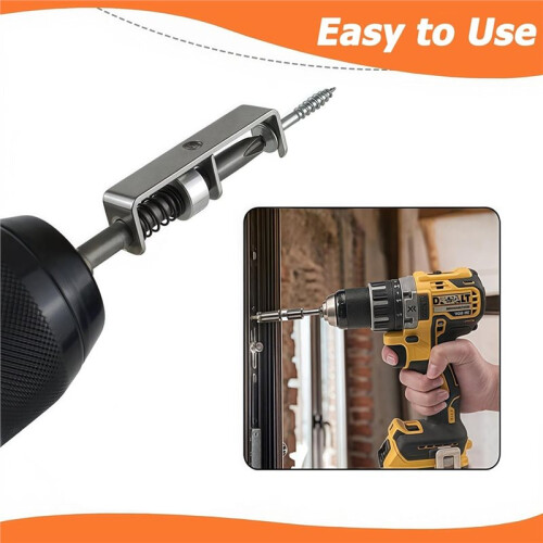 4 Pcs Spring-Loaded Screw Holder Bit,Anti-Drop Operation Bit Holder,Single-Hand Screwdriver Bit Drive Guide Drill Bit 1