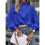 Women'S Elegant Long Lantern Sleeve Shirts High Neck Ruffle Blouse Pullover  S 1
