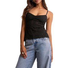 Women Lace Camisole Tank Tops Y2k Spaghetti Strap Camis Going Out Top Black M