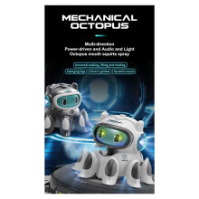 New Electric Universal Walking Octopus Automatic Obstacle Avoidance Swing Cool Lighting Music Sprayable Children'S Toy A