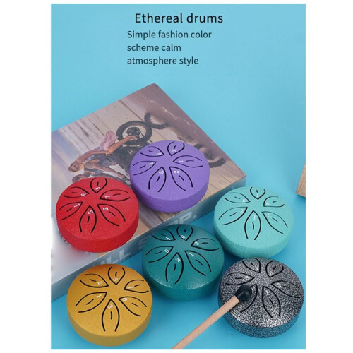 Instrumentos Musicais Infantis Orff Instruments Crafts  Hollow Drum 3 Polegadas 6 Tone Prata 1