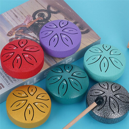 Instrumentos Musicais Infantis Orff Instruments Crafts  Hollow Drum 3 Polegadas 6 Tone Prata 2