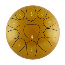 6 Inch 11 Tone Steel Tongue Drum Hand Pan Drum Drumstick Percussion Music Instrument Tambourine Drum Accessories-A