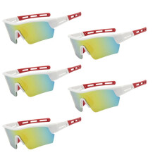 5 Stuks Outdoor Winddichte en Stofdichte Sportbrillen Fietszonnebrillen Unisex Mode Gekleurde Zonnebrillen I