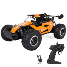 Voiture RC 1:16 2WD avec Lumière LED 2,4 G 20 /H Haute Vitesse Tout-Terrain Escalade Télécommande Voiture Jouet Cadeaux Orange