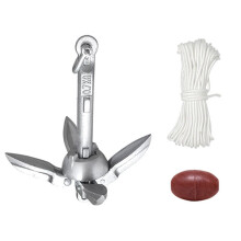 0.7KG Acciaio Pieghevole Ancoraggio per Moto D'Acqua Kayak Canoa Marina Rampino Zattera Barca da Pesca Ancoraggio Accessori per Barche