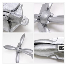 0.7KG Steel Folding Watercraft Anchor Kayak Marine Canoe Boat Grapnel Raft Fishing Boat Anchor Boat Accessories