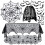 Halloween Spider Web Fireplace Cover Black Lace Set Disposable Decoration Pull the Flag B 2