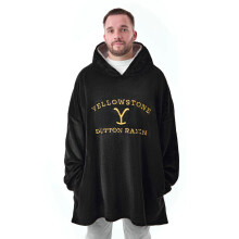 Yellowstone Mens Dutton Ranch Logo Blanket Hoodie