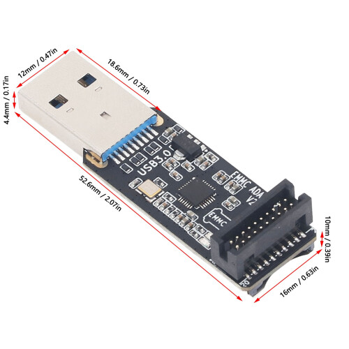 EMMC Adapter V2 USB 3.0 Kartenleser Schwarz, kompakt 1