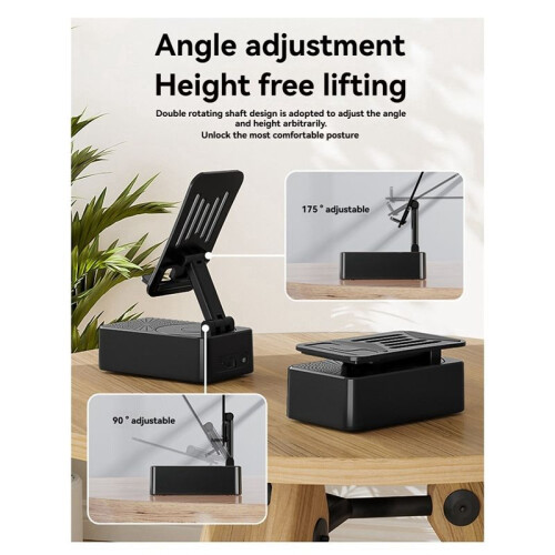 2-in-1 Cell Phone Stand with Wireless  Speaker, Foldable  Audio Bracket for Home Office 2