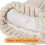 Conjunto de Luvas e Cachecol de Inverno para Mulheres, Luvas com Gorro de Pompom e Cachecol Longo, Acessórios de Inverno 3 em 1 Elegantes 6