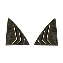 For   2009-2013 Car Rear Louver Window Side Shutter Cover Trim Sticker Vent Scoop Accessories Carbon Fiber
