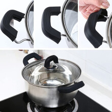 Manici per Pentole nel Silicone Supporto per Maniglie Protezione per Le Supporto per Pentole Coperchio per Manico con Morsetto nel Silicone