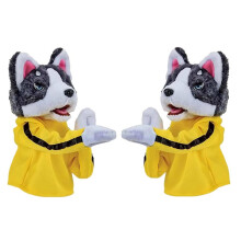 New Dog Boxing Hand Puppet Toy - Feeling Family Hand Puppets,Toddler Animal Toy with Sounds and Boxing Action 2Pcs